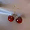 Brincos de Fruta Cereja Doces e Fofos para Meninas, Luxo Leve, Brincos Modernos de Alta Qualidade, Design de Nicho, Brincos Simples