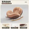 Sillón Mecedor de Cáscara de Huevo Sillón Puf Reclinable para Adultos Puede Dormir Balcón Silla de Ocio para el Hogar Puf Individual para Sala de Estar