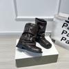 Botas de Meia-Cança com Salto Grosso, Bico Redondo e Cano Largo, Aumento Interno, Novo Estilo para Mulheres, Botas Curtas Ocidentais com Fivela de Cinto Retro e Pregas para Mulheres, Botas de Cavaleiro