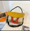 Bolso Tote de Hombro para Llevar a Mano, Estilo Nuevo, para Hombres y Mujeres, Marca de Moda de Color Contrastante, Ligero, Gran Capacidad, Portátil bajo el Brazo, Bolso para Viajes Diarios
