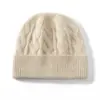 Gorro de cachemira tejido para hombres y mujeres, diseño de jacquard grueso, adecuado para otoño e invierno, gorro cálido para padres y personas mayores, gorro tipo beanie, gorro holgado