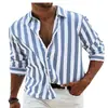 Estación Independiente Comercio Exterior Transfronterizo Ropa Nueva para Hombre Moda Otoño 2025 Casual Camisa de Manga Larga con Estampado 3D para Hombre