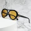 Gafas de Sol de Forma T Estilo Punk Nuevas Europeas y Americanas Ins Doble Puente Montura Grande para Hombres y Mujeres Moda Retro Gafas Aviador