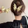 Presilha de Cabelo Morcego de Halloween Presilha Grande de Tubarão de Metal Presilha Elegante Versátil para a Parte de Trás da Cabeça Acessório de Cabelo Presilha de Cabelo Grande