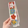 Patch de cabelo mesmo estilo de Li Qin, patch de franja, faixa de cabeça de tricô bordada, patch de cabelo com fita mágica, ferramenta para arrumar o cabelo