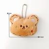 Estilo Japonés Dibujos Animados Peluche Muñeca Cabeza Colgante Galleta Oso Conejito Perrito Blanco Pequeño Colgante para Bolsa de Estudiante Papelería Pequeño Regalo