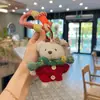 Bufanda de Suéter Linda Llavero de Muñeco Oso Muñeca Creativa con Lazo Colgante para Bolsa Colgante Decorativo de Moda