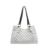 Outono 2026 Nova Bolsa Tote de Ombro Único Transversal Grande Capacidade Elegante com Bolinhas Tendência Transfronteiriça