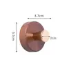 Gancho fuerte sin costuras de nogal negro transfronterizo sin perforaciones para parte trasera de puerta, porche, baño, pared de cocina, gancho para abrigos y sombreros