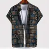 Camisa de verano nueva para hombre transfronteriza europea y americana, camisa casual de manga corta hawaiana con estampado digital de alta gama con cuello