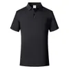 Ropa de Trabajo Personalizada Color Sólido Liso Solona Camisa Polo Ropa de Grupo Personalizada Cuello Solapa Manga Corta Logo Bordado Estampado Hombre
