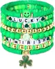 Calle. Pulsera del Día de San Patricio Pulsera Fresca Verde de Arcilla Suave Transfronteriza Europea y Americana Festival Irlandés Lucky Lucky