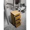 Herramientas de Barbería Mostrador Peluquería Especial Acero Inoxidable Peluquería Gabinete de Doble Cara Almacenamiento con Cajón Portafan