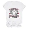 Europeo y Americano Nuevo Día de San Valentín Personalizado Manga Corta si Tuviera Sentimientos Versátil Cuello Redondo Trendy Camiseta