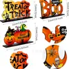 Decoración de Halloween Adornos de Madera para Escritorio Accesorios para Fotos de Fiesta Castillo Bruja Calabaza Accesorios de Decoración de Ambiente