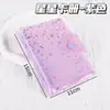 Caderno fichário transparente A7 com capa de PVC, álbum pequeno para guardar cartões, coleção de fotos em álbum de notas, álbum de cartões de 6 furos