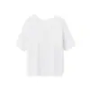 Blusa de Tricô Washi Pesado com Gola Redonda, Barra Dobrada, Fresca e Confortável para Mulheres 26 Verão Pulôver Soltinho Emagrecedor Camiseta