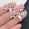 Paquete de Materiales para Colgantes de Joyería DIY de Aleación de Plata Antigua de Halloween, 100 Piezas de Telaraña, Calabaza, Calavera