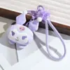 Corda Grossa Rede Fluorescente Azul e Branca Fivela de Corda Preto e Branco Decoração para Pendurar Capa de Celular Bolsa Mochila Pingente de Uso Duplo Cordão Artesanal Moderno