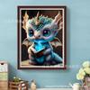 Nueva Pintura al Óleo de Pintura de Diamantes 5D Transfronteriza Dibujo Animado Dinosaurio Pintura Decorativa DIY/Pintura de Pedrería de Diamantes Cuadrados Amazon Blast