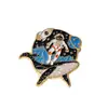 Broches de Dibujos Animados con Goteo de Aceite Más Vendidos Transfronterizos, Serie de Astronautas Ballena, Insignias Estilo Botella a la Deriva, Medallas Exquisitas Personalizadas