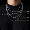 Collar para Hombre, Moderno, Único, Simple, Acero de Titanio, No se Desvanece, Hip-Hop, Longitud Extendida, Cadena Decorativa, Cadena Clavicular con Forma de Diamante, Estilo Punk