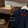 Ropa Infantil Timo 2025 Verano Nuevo Estilo Niña Dulce Lazo Muñeca Linda Cuello Vestido Princesa Moderno