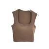 301 # Chaleco Nuevo Estilo Verano Cuello Cuadrado Hombros Anchos con Copas para Mujer, Prenda Exterior de una Taza, Ropa Interior Sexy, Top Tubo Chica Atrevida