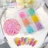 Accesorios para uñas celebridad de internet estilo ins cuentas de burbujas de caramelo coloridas decoraciones para uñas color macarrón 6 rejillas mixtas