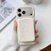 Porta-moedas Dopamine de silicone com padrão de ondas e compatibilidade magnética MagSafe, capa de celular de silicone líquido para iPhone 18 Pro