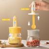 Botella Telescópica de Vidrio para Condimentos Condimento de Cocina MSG Sal Tarro de Condimentos Sellado Tapa a Prueba de Humedad para el Hogar Cuchara Integrada Botella para Condimentos