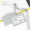 Portatarjetas de Cuero Genuino Cuidadosamente Seleccionado con Dos Ranuras para Tarjetas, Porta Identificación, Identificación de Trabajo, Gafete de Trabajo, Correa, Insignia, Tarjeta de Trabajo, Tarjeta de Comedor Estudiantil