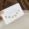 Conjunto de Dez Brincos Pingente Flor de Pérola Agulha de Prata e Diamante, Brincos Modernos e Versáteis, Brincos Retro de Luxo Leve para Mulheres