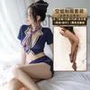 Tiffany Lencería Sexy Falda Ajustada al Cuerpo para Mujer Uniforme de Aeromoza Atractivo Conjunto de Secretaria Ol Qqny Caliente Tentación