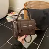 Bolso Pequeño Cuadrado de Hombro Simple de Gama Alta de Nicho Nuevo para Mujer, Bolso de Mano Versátil de Moda y Bolso Cruzado