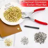 Herramienta de hebilla de ojal de aire de flor de 6 mm juego Accesorios para equipaje Ojal de zapato Hebilla de ojal redonda de metal Pinzas de presión manual Transfronterizo