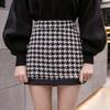 En Stock 2026 Falda de Lana Otoño e Invierno Nuevo Estilo para Mujer Inspirada en Chanel Cintura Alta Espiga Línea A Corta