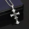 Novo Pingente de Cruz Retrô da Moda Tendência de Rua Hip-Hop Colar Versátil Personalizado Corrente de Suéter de Aço Titânio Masculino e Feminino