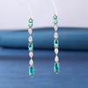 2022 verão novo luxo moda em forma de gota diamante zircão brincos femininos S925 prata agulha duas cores opcional