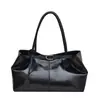 Bolso Retro de Cuero Suave de Gran Capacidad para Mujer 2026 Nuevo Bolso de Hombro Casual para el Trabajo Bolso Bandolera Simple Bolso Tote