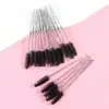 Set de Cepillo Desechable para Pestañas y Peine para Cejas Estilo Tiktok, Mango de Plástico de Cristal Transparente, Herramientas de Belleza Coloridas