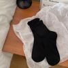 Calcetines Calcetines Cortos de Lolita para Niña Calcetines de Encaje de Lolita Medias de Verano Finas de Media Caña para Mujer Calcetines Arrugados Color Sólido