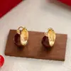 Nuevos Pendientes Retro Ankora Rojos Geométricos para Mujer Pendientes Retro de Nicho Estilo Hong Kong Moda Pendientes de Lujo Ligero Gama Alta