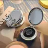 Peine Plegable Pequeño Portátil para Mujeres y Niños, con Cojín de Aire para Alisar el Cabello y Masaje, Peine con Mini Espejo Integrado