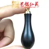 Jarrón con Forma de Calabaza de Palosanto Ébano, Accesorios DIY para Botellas de Rapé, Cadenas para Teléfono, Llaveros, Cadenas para Suéteres y Adornos