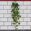 Planta Verde Artificial Vime Verde Parte da Folha de Vime Trepadeira Parthenocissus Folha de Uva Vinha Pendurada na Parede Tubo Folha Decorativa Sombreada Vinha de Plástico