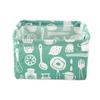 Bolsa de almacenamiento de tela para escritorio de hogar, cesta de almacenamiento de algodón y lino fresco con asa, caja de almacenamiento para artículos diversos, cesta de almacenamiento de tela para gabinete