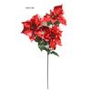 Quanmei atacado decoração de Natal flor seca flor artificial flor falsa Poinsétia Prata Dourada Pingente de Natal Artificial