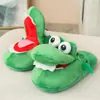 Estilo Tiktok igual Ledi crocodilo engraçado pode alcançar boca aberta chinelos de peixe Xiao Di chinelos de crocodilo podem dançar crocodilo pequeno celebridade da internet