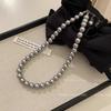 2026 Novo Modelo Colar de Pérolas Redondas Estilo Curto Swarovski Luxo Leve Nicho Corrente para Clavícula Simples Versátil Corrente de Pescoço Estilo Luxo Leve
